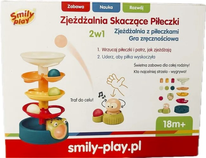 Gra zręcznościowa edukacyjna Smily Play Zjeżdżalnia skaczące piłeczki 2 w 1 SP84959 AN01 (5905375849597) - obraz 2