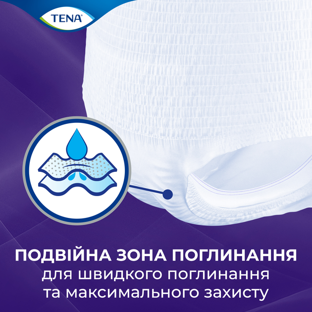 Набор подгузников-трусиков для взрослых Tena Pants Plus Night ночные XL 20 шт (7322542133569_1) - изображение 4