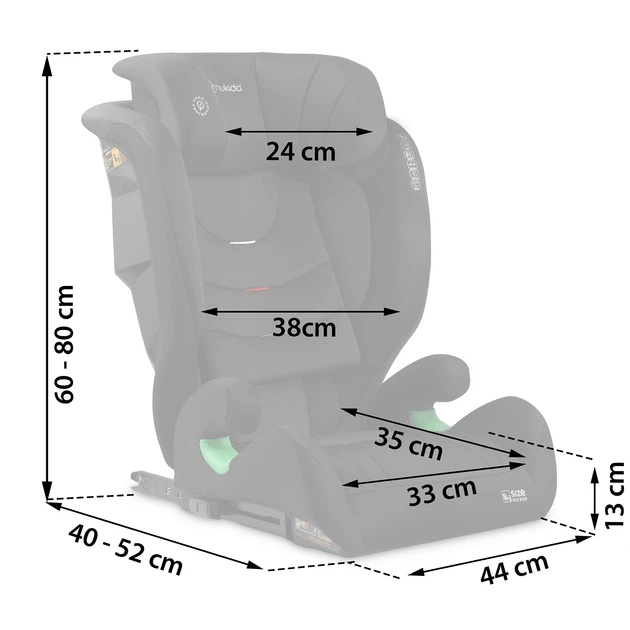 Автокрісло Nukido Louis Soft ISOFIX 15-36 кг, чорне - изображение 6