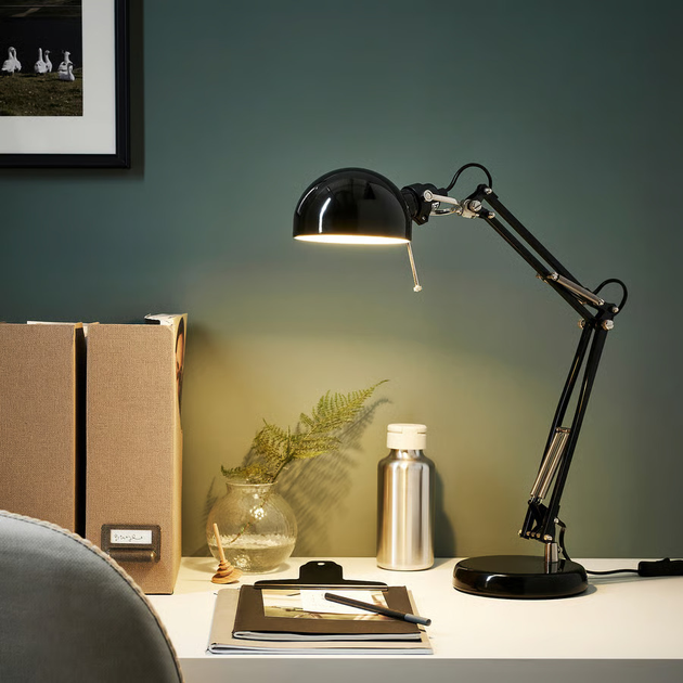Настільна лампа IKEA FORSA Чорна (001.467.76) - зображення 6