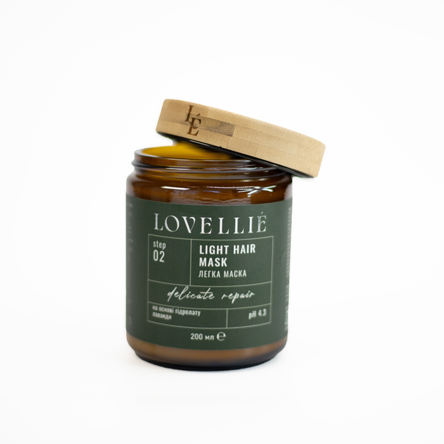 Легкая кремовая маска Деликатное восстановление Light Hair Mask Delicate Repair LOVELLIE 200 мл 4820291020053 - Фото 3 Легкая кремовая маска Деликатное восстановление Light Hair Mask Delicate Repair LOVELLIE 200 мл 4820291020053 - изображение 3