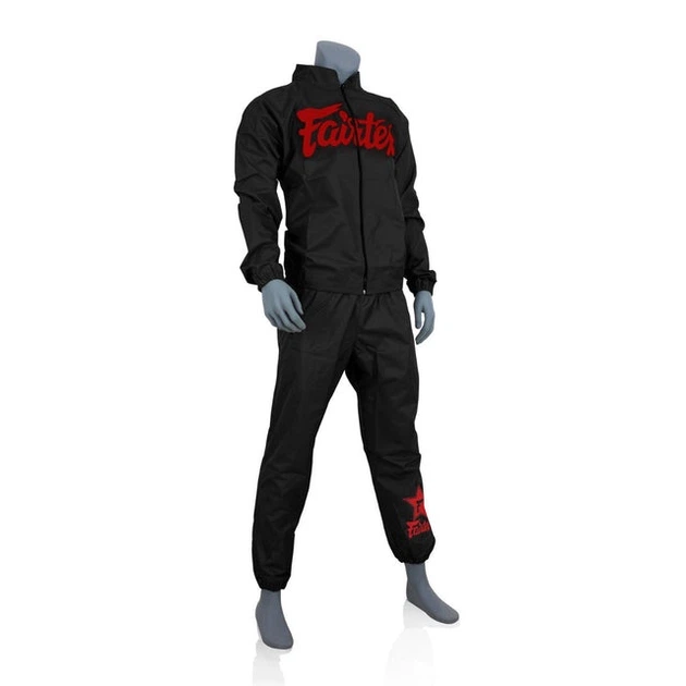 Костюм-сауна Fairtex VS3 Vinyl Sweat Suit Black Red (VS3-BKRD-M) - изображение 3