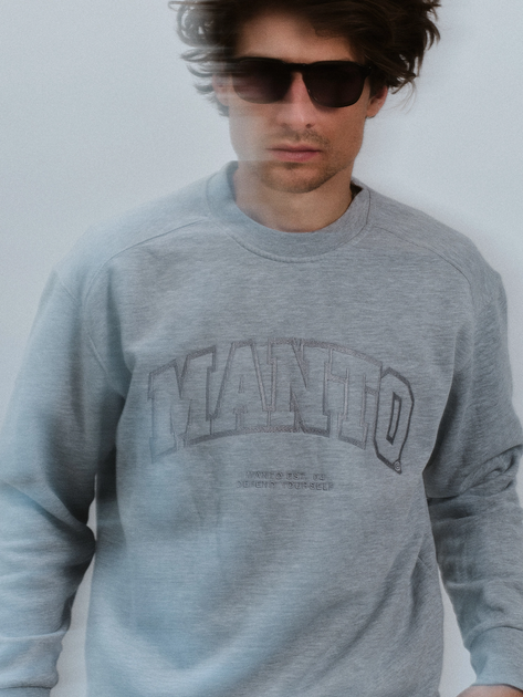 Світшот MANTO Crewneck Varsity Gray (MNC005_GRY_5XL) - Фото 2 Світшот MANTO Crewneck Varsity Gray (MNC005_GRY_5XL) - зображення 2