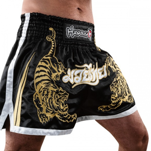 Тайские шорты Hayabusa Premium Muay Thai Shorts Black (HPM-BL-36) - изображение 3