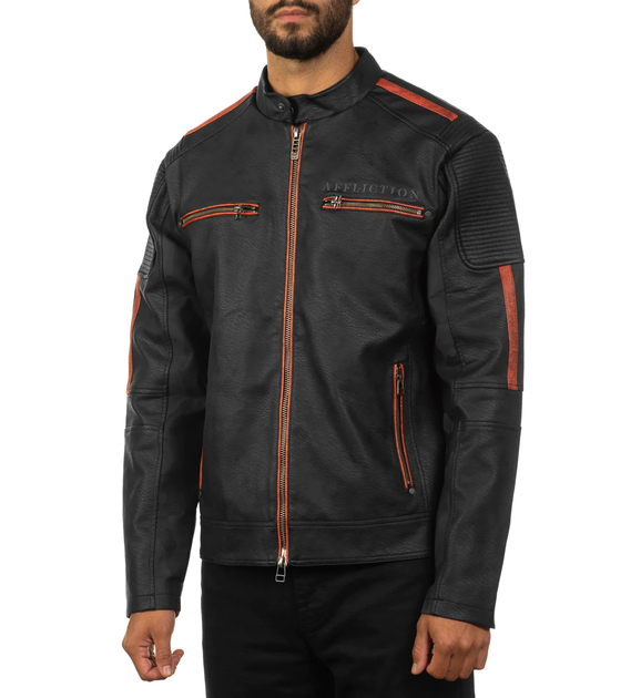 Куртка Affliction Black Bird Jacket Black Orange (110OW408-BKOG-S) - Фото 4 Куртка Affliction Black Bird Jacket Black Orange (110OW408-BKOG-S) - изображение 4