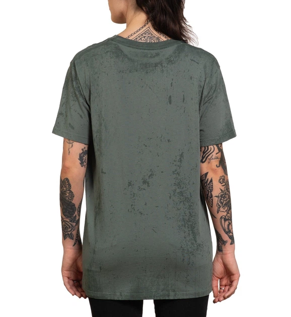 Жіноча футболка Affliction Love Gun Sage Leaf (AWV26458-SAGL-S) - Фото 2 Жіноча футболка Affliction Love Gun Sage Leaf (AWV26458-SAGL-S) - зображення 2