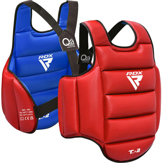 Захисний жилет для карате RDX T2 Karate Chest Guard Red\Blue (SCC-T2R/U-L/XL) - Фото 1 Захисний жилет для карате RDX T2 Karate Chest Guard Red\Blue (SCC-T2R/U-L/XL) - зображення 1