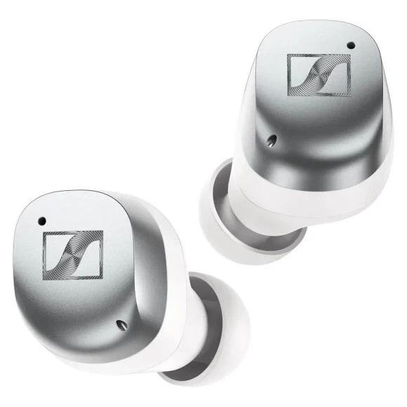 Бездротові навушники Sennheiser Momentum True Wireless 4 White Silver - Фото 1 Бездротові навушники Sennheiser Momentum True Wireless 4 White Silver - зображення 1