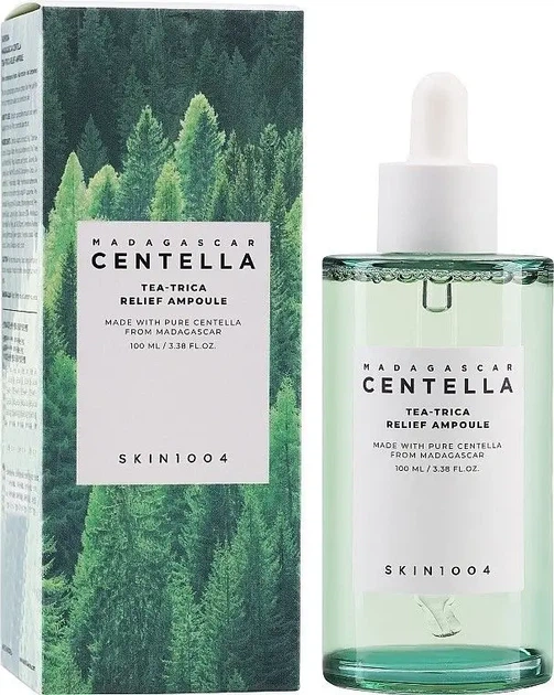 Успокаивающая сыворотка для проблемной кожи Skin1004 Madagascar Centella Tea-Trica Relief Ampoule 100 мл - Фото 2 Успокаивающая сыворотка для проблемной кожи Skin1004 Madagascar Centella Tea-Trica Relief Ampoule 100 мл - изображение 2