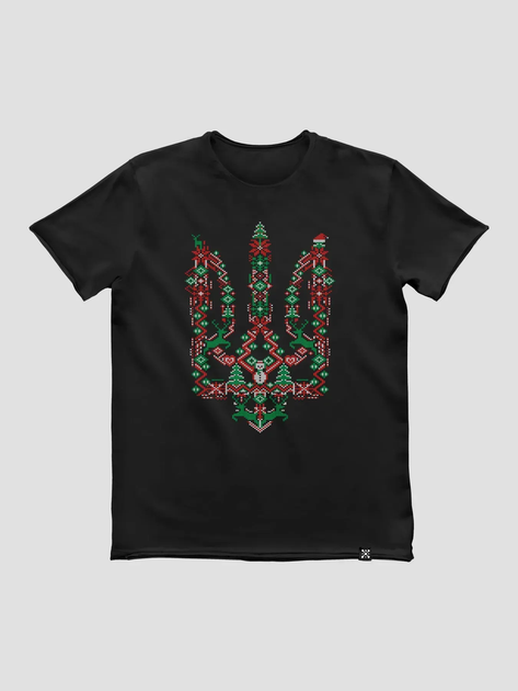 Футболка мужская Новогодний трезубец L Черный (27224872) - изображение 2