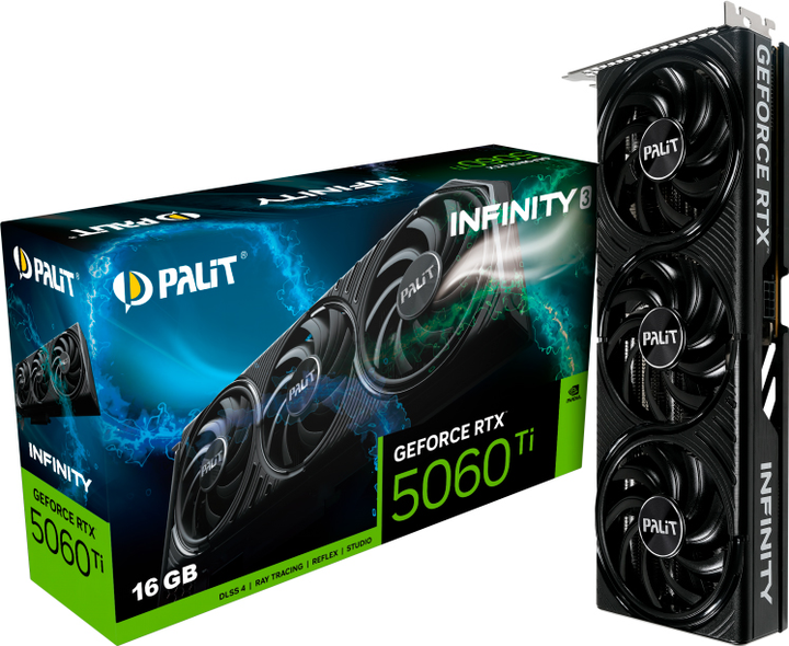 Karta graficzna Palit PCI-Ex GeForce RTX 5060 Ti Infinity 3 16GB GDDR7 (128bit) (2572/28000) (HDMI, 3 x DisplayPort) (NE7506T019T1-GB2061S) - obraz 10