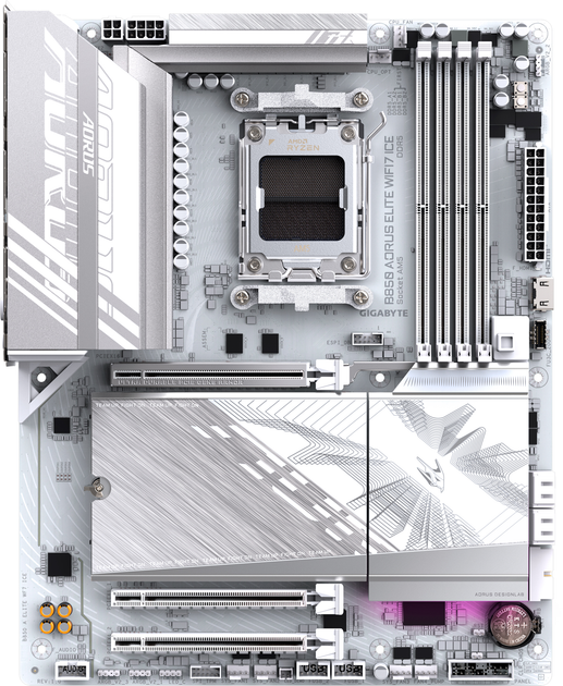 Материнська плата Gigabyte B850 AORUS ELITE WIFI7 ICE (sAM5, AMD B850, PCI-Ex16) - зображення 1