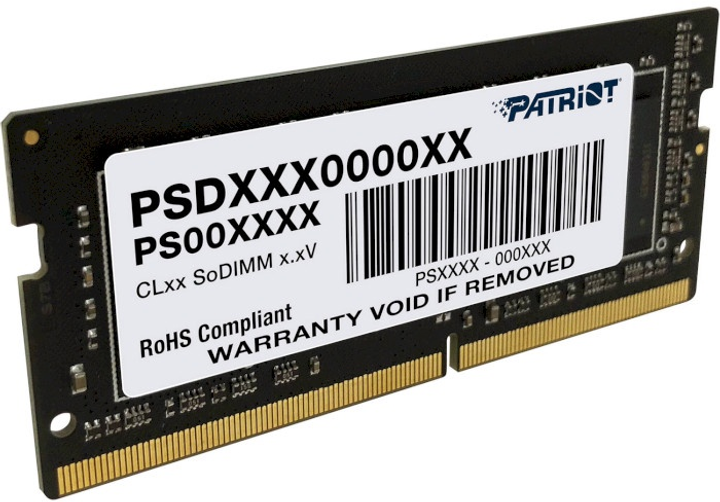 Pamięć RAM Patriot SODIMM DDR4-2666 8192MB PC4-21300 (PSD48G26662S) - obraz 2