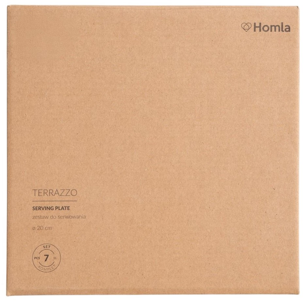 Zestaw misek HOMLA TERRAZZO lastriko do serwowania z 3 miseczkami 7 el (5906496743184) - obraz 4