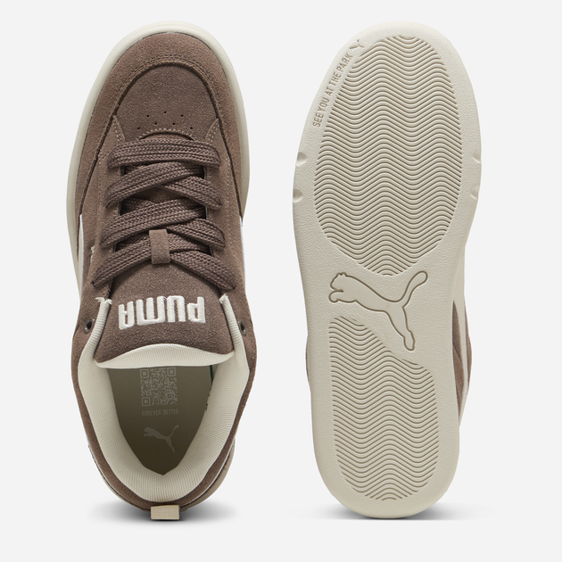 Женские кеды кожаные низкие Puma Park Lifestyle Raw 40160606 37 (4UK) 23 см Flat Bronze/Alpine Snow (4069156765382) - изображение 5