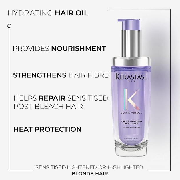 Олія Kerastase Blond Absolu Cicagloss Refillable для волосся блонд 75 мл (3474637219536) - зображення 2