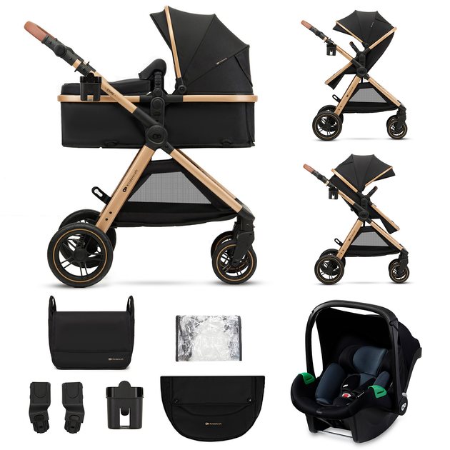 Универсальная коляска 3 в 1 Kinderkraft Esme Pure Black (KSESME00BLK3000) - изображение 1