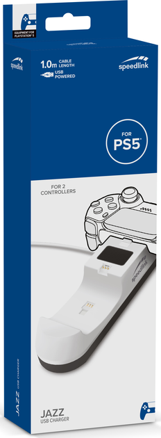 Ładowarka USB Speedlink Jazz do PS5 Biała (SL-460001-WE) - obraz 5