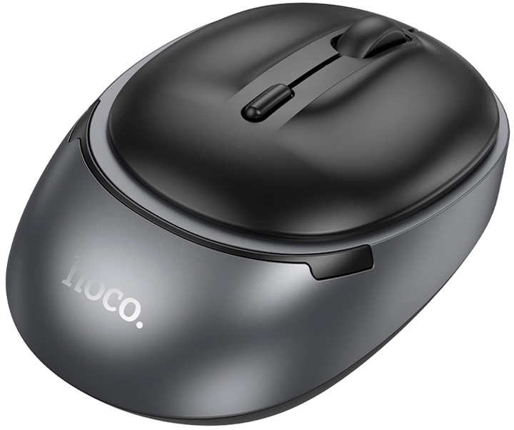 Миша Hoco GM34 Nuevo Dual-mode Business Wireless/Bluetooth Mouse Black Metal Gray (6942007632782) - зображення 2