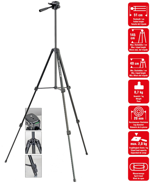 Штатив Braun Lightweight BLT 200S (20426_braun) - зображення 2