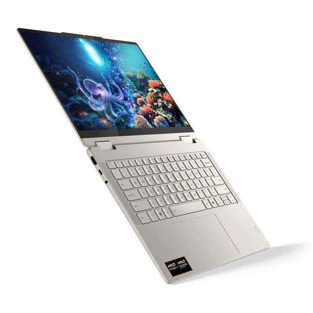 Ноутбук Lenovo 14 Yoga 7 2-in-1 14AKP10 OLED/Ryzen 7 AI 350/32GB/1TB/UMA/DOS/Pen/Seashell (83JR007KRA) - Фото 9 Ноутбук Lenovo 14 Yoga 7 2-in-1 14AKP10 OLED/Ryzen 7 AI 350/32GB/1TB/UMA/DOS/Pen/Seashell (83JR007KRA) - изображение 9