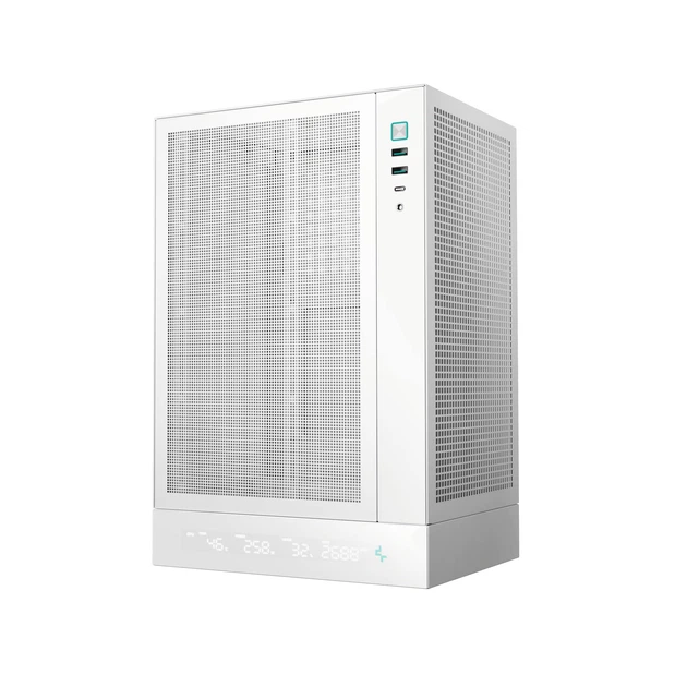 Корпус DeepCool CH170 Digital White (R-CH170-WHNPI0D-G-1) без БЖ - Фото 2 Корпус DeepCool CH170 Digital White (R-CH170-WHNPI0D-G-1) без БЖ - зображення 2