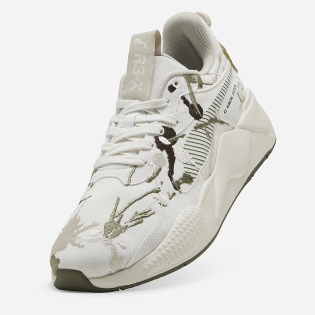 Мужские кроссовки Puma RS-X Splatters 40285501 42.5 (8.5UK) 27.5 см Warm White/Loden Green (4069156496521) - изображение 4