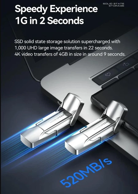 Внешний SSD диск MOVESPEED Yi V USB 3.2 Gen 2 256GB Solid State Pen Drive 520MB/s High Speed USB Type C Flash Drive - Фото 14 Внешний SSD диск MOVESPEED Yi V USB 3.2 Gen 2 256GB Solid State Pen Drive 520MB/s High Speed USB Type C Flash Drive - изображение 14