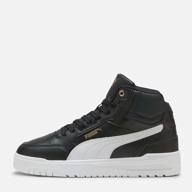 Мужские демисезонные ботинки Puma Shuffle Downtown Mid 40259804 45 (10.5UK) 29.5 см Black/White/Gold (4069156781559) - Фото 3 Мужские демисезонные ботинки Puma Shuffle Downtown Mid 40259804 45 (10.5UK) 29.5 см Black/White/Gold (4069156781559) - изображение 3