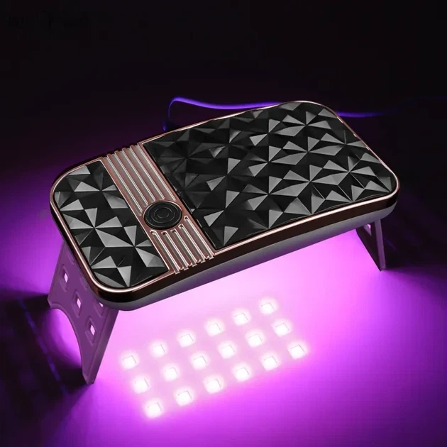 Универсальная USB мини лампа Diamond mini 2 для сушки ногтей, 54 Вт. Черный - изображение 4