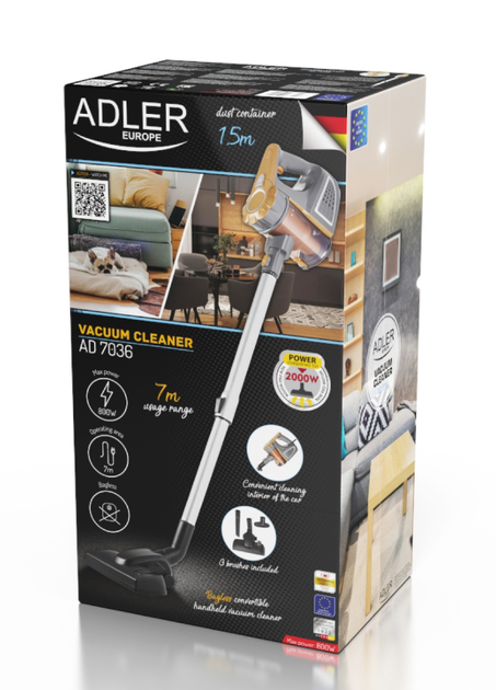 Пилосос Adler 7036 ручний безмішковий - Фото 6 Пилосос Adler 7036 ручний безмішковий - изображение 6
