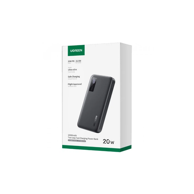 Батарея универсальная Ugreen 10000mAh 20W PD, QC/3.0, USB-A, USB-C Black (PB311) (25742) - изображение 3