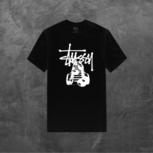 Футболка унисекс Stussy базовая черная Стусси лого принт XS