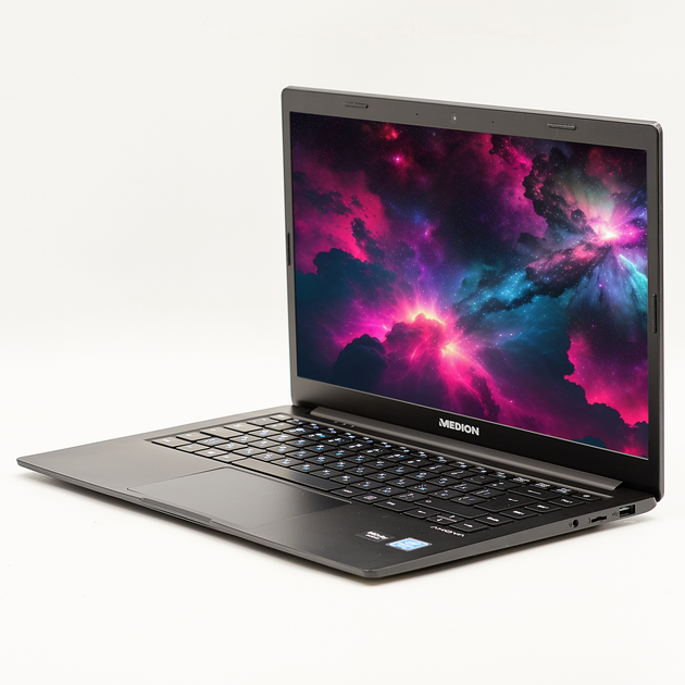 Ноутбук 14" Medion (Lenovo Group) Akoya E4251 Intel RAM 4 ГБ SSD 256 ГБ + eMMC 64 ГБ FullHD IPS Intel UHD Graphics б/в Метал Win10 (4382) - изображение 3