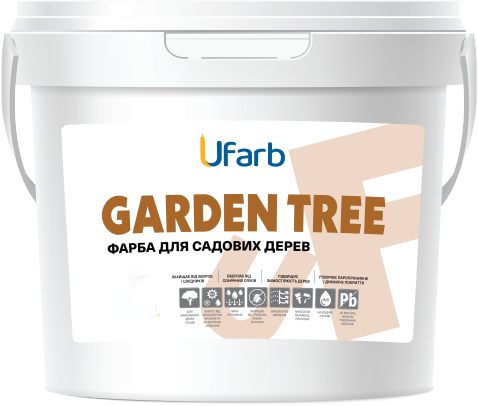 Краска для садовых деревьев UFarb Garden Tree, 3 кг - Фото 1 Краска для садовых деревьев UFarb Garden Tree, 3 кг - изображение 1