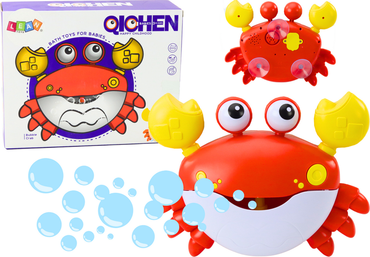 Maszynka do baniek mydlanych LEAN Toys Krab Czerwony 19952 (5905991013761) - obraz 2