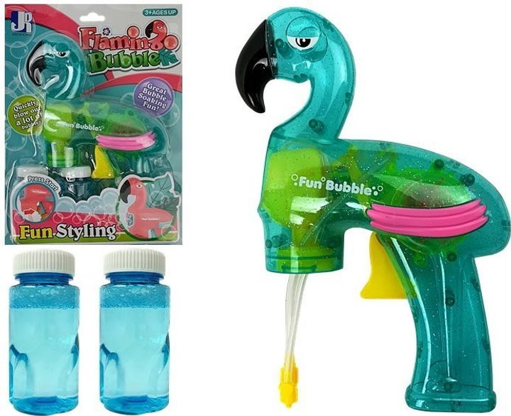 Пістолет для мильних бульбашок LEAN Toys Фламінго Синій 6732 (5905214979386) - зображення 2