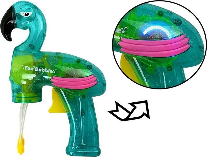 Пістолет для мильних бульбашок LEAN Toys Фламінго Синій 6732 (5905214979386) - зображення 4