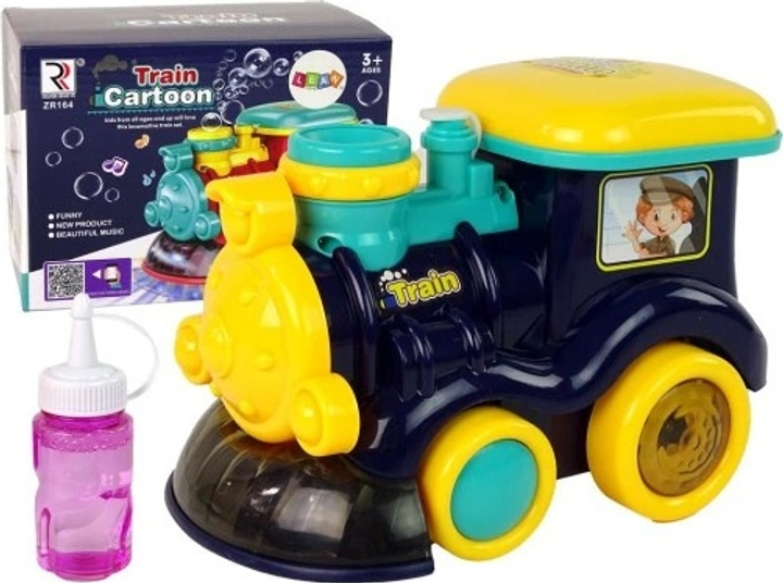 Maszynka do baniek mydlanych LEAN Toys Lokomotywa Niebieska 15144 (5905515355285) - obraz 2