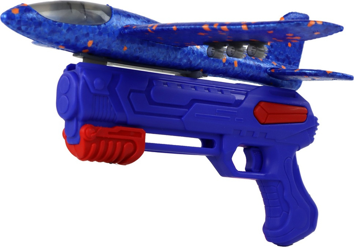 Maszynka do baniek mydlanych LEAN Toys Samolot-pistolet Niebieski 15985 (5905679075319) - obraz 6