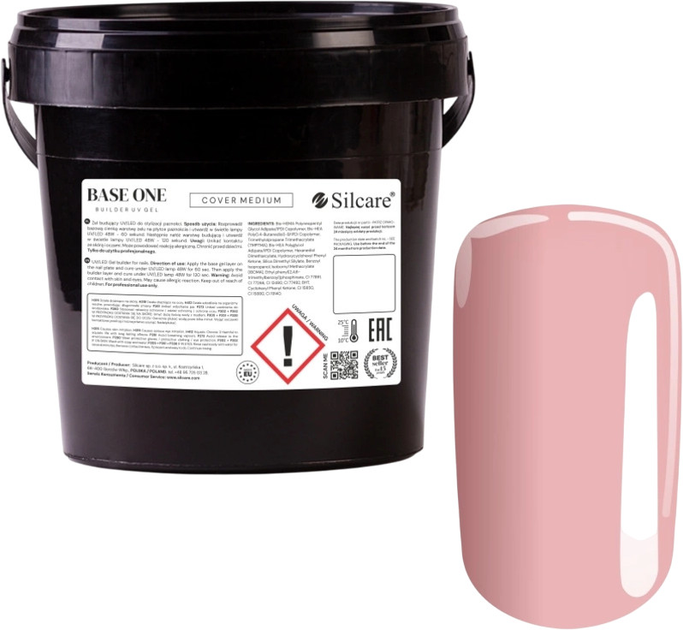 Żel do przedłużania paznokci Silcare Base One Cover Medium 1 kg (5902560554427) - obraz 1