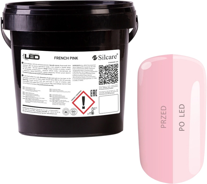 Żel do przedłużania paznokci Silcare High Light LED French Pink 1 kg (5902560566956) - obraz 1