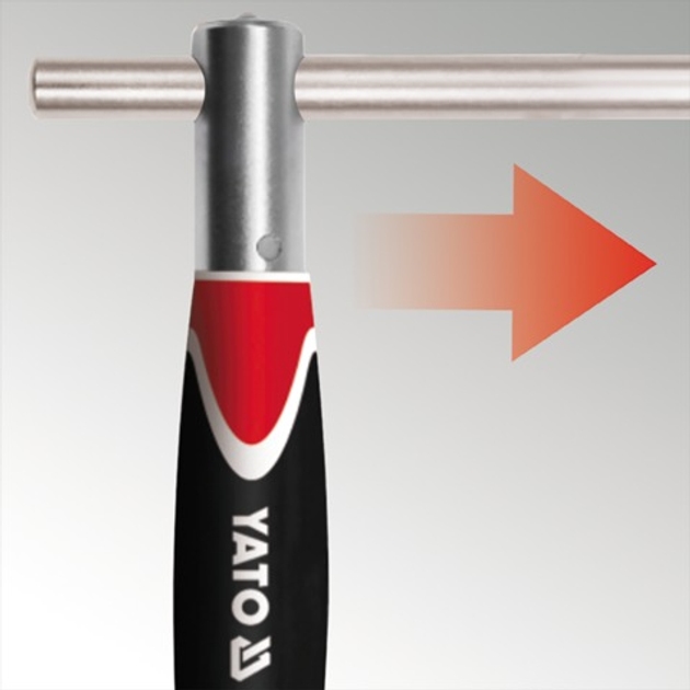 Adapter typu t'' YATO z obrotową rączką 1/4'' (YT-1565) - obraz 2