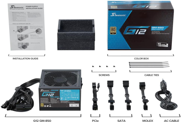Zasilacz Seasonic G12 GM-850 - obraz 7