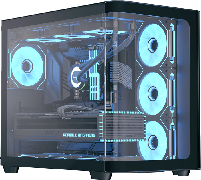 Obudowa AeroCool P500C-G-BK-v1 Black (ACCM-PN01043.11) - obraz 1