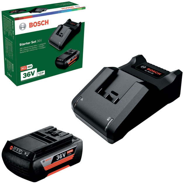 Набір акумулятор Bosch GBA 36 В 2.0 А⋅год + зарядний пристрій AL 36V-20 (F016800609) - зображення 2