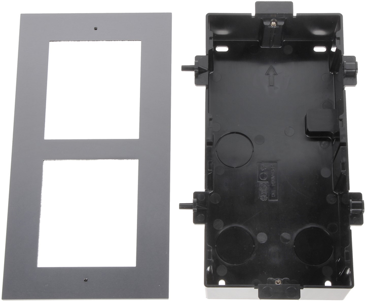 Wpuszczana ramka montażowa Hikvision na 2 moduły DS-KD-ACF2/Plastic (6954273691561) - obraz 5