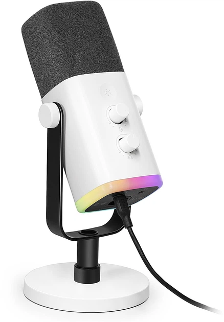 Fifine AM8 White (Dynamic, USB/XLR) – Динамический микрофон для профессиональной записи и стриминга - Фото 2 Fifine AM8 White (Dynamic, USB/XLR) – Динамический микрофон для профессиональной записи и стриминга - изображение 2