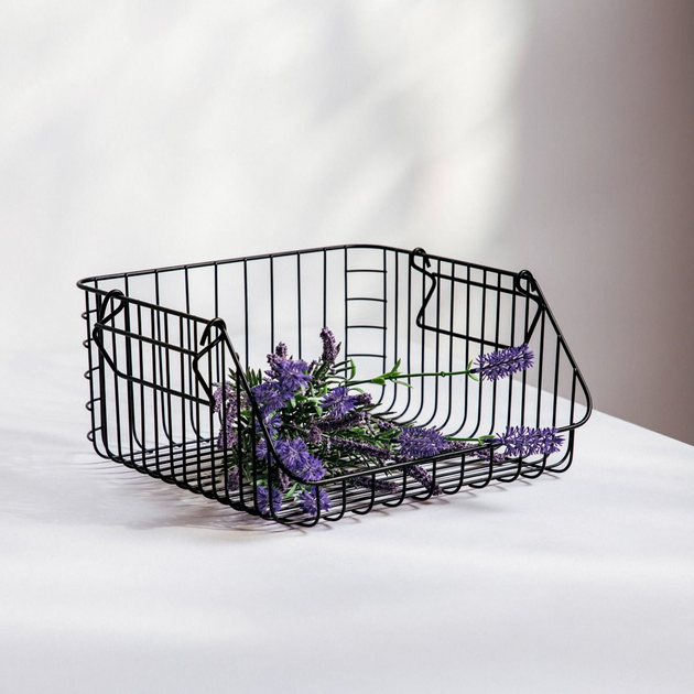 Kosz Homla EYRE metalowy czarny niski 30x30 cm (5906496730801) - obraz 3