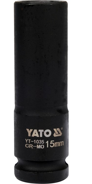 Насадка ударна подовжена YATO 1/2" 15 мм (YT-1035) - зображення 2